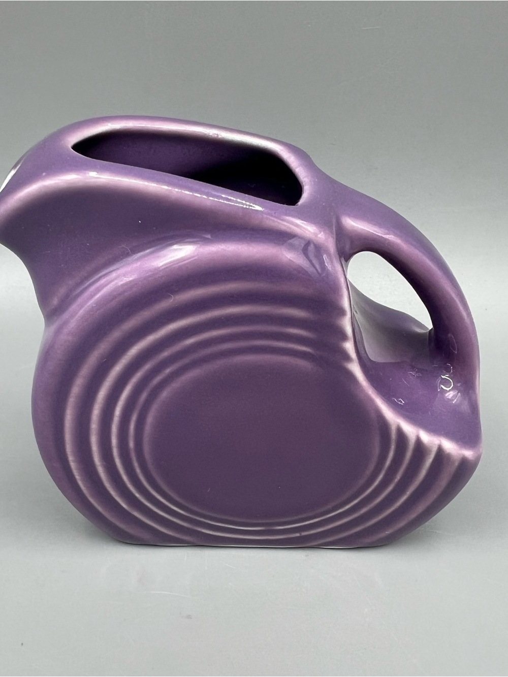 Fiesta Fiestaware Retired Lilac Purple Mini Disc Pitcher  5 Oz.